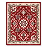 Traditional Persian Red Traditional Persian Area Rug with Floral Medallion