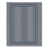 Grey Framed Grid Geometric Area Rug