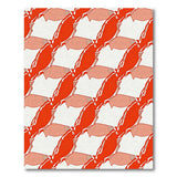 Bold Red Abstract Geometric Area Rug