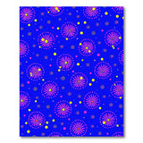 Playful Pink Daisies Yellow Bursts Blue Rug