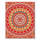 Traditional Persian Red Red Mandala Persian Area Rug