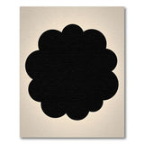 Black Floral Silhouette Area Rug