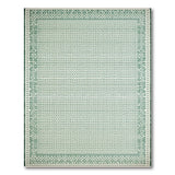Blue and Teal Teal Lattice Geometric Area Rug