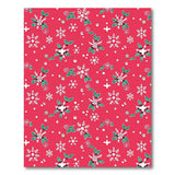 Festive Red Holly Berry Snowflake Rug