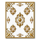 Gold and Silver Golden Ornate Filigree Area Rug