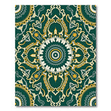 Traditional Persian Emerald Green Mandala Persian Area Rug