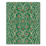 Floral Vintage Emerald Green Floral Vine Area Rug