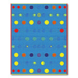 Vibrant Multi-Color Geometric Polka Dot Area Rug