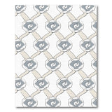Modern Grey Swirl Hexagon Area Rug