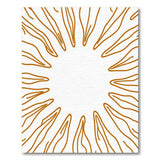 Geometric Modern Orange Sunburst Geometric Area Rug