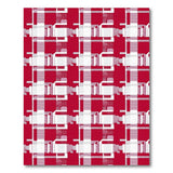Distressed Red Plaid Area Rug