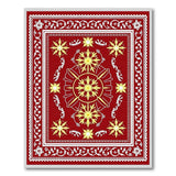 Red Starburst Traditional Persian Area Rug