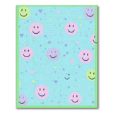 Cheerful Smiley Faces Multi-Color Kids Rug