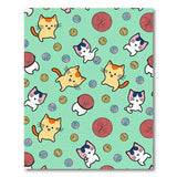 Playful Cartoon Cats Chasing Yarn Balls Rug