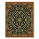 Ornate Black Gold Persian Medallion Gold and Silver Rug