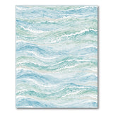 Blue Ocean Waves Coastal Area Rug