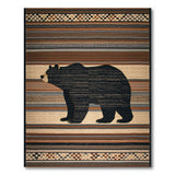 Southwestern Black Bear Striped Area Rug