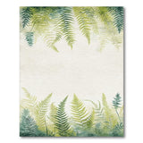 Lush Green Fern Botanical Area Rug