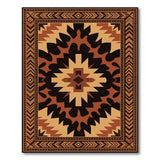 Southwestern Starburst Area Rug in Brown Tan