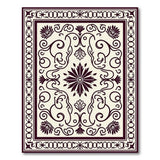 Ornate Burgundy Persian Area Rug