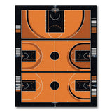 Orange Multi-Court Basketball Gym Floor Rug