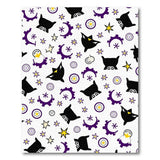 Purple Steampunk Cat Gear Pattern Area Rug
