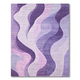 Abstract Area Wavy Purple Wavy Abstract Area Rug