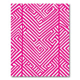 Pink Bold Pink Zigzag Geometric Area Rug