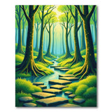 Sunlit Enchanted Forest Path Area Rug