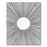 Bold Black Sunburst Geometric Area Rug