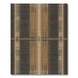Black and Tan Geometric Grid Area Rug