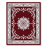 Red Traditional Persian Floral Medallion Rug