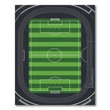 Soccer Field Stadium Track Area Rug