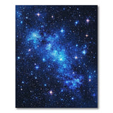 Cosmic Blue Nebula Starfield Area Rug