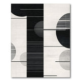 Geometric Modern Modern Black White Geometric Abstract Area Rug