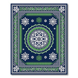 Navy Snowflake Persian Area Rug