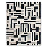 Black and White Bold Geometric Black White Abstract Area Rug