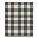 Rustic Farmhouse Black White Buffalo Check Farmhouse Rug