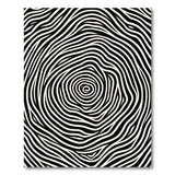 Hypnotic Black White Spiral Wave Area Rug