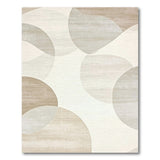 Beige Abstract Overlapping Circles Area Rug