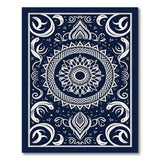 Mystic Navy Mandala Persian Area Rug