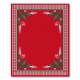 Red Holly Border Area Rug