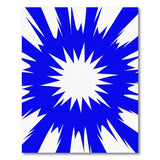 Vibrant Blue Starburst Geometric Area Rug