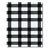 Rustic Black White Buffalo Check Area Rug