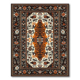Majestic Tiger Persian Area Rug Black Orange