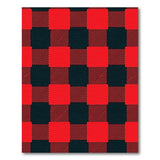 Bold Red Black Buffalo Plaid Rustic Farmhouse Area Rug