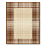 Brown and Tan Rustic Farmhouse Brown Tan Plaid Check Area Rug