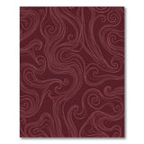 Flowing Crimson Swirl Abstract Area Rug