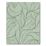 Flowing Green Leaf Abstract Area Rug
