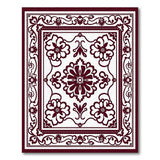 Red Ornate Maroon Floral Persian Area Rug